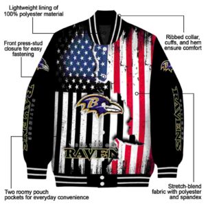 baltimore ravens patriotic theme black jacket new arrival jacketwow