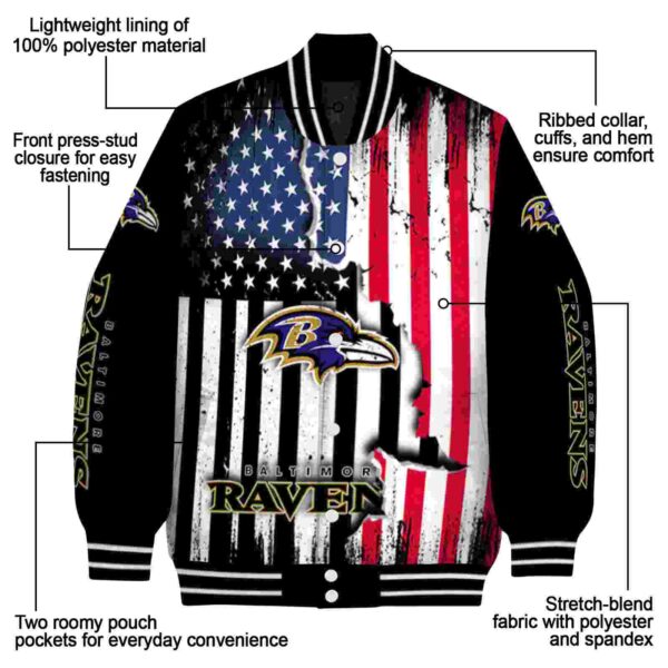 baltimore ravens patriotic theme black jacket new arrival jacketwow