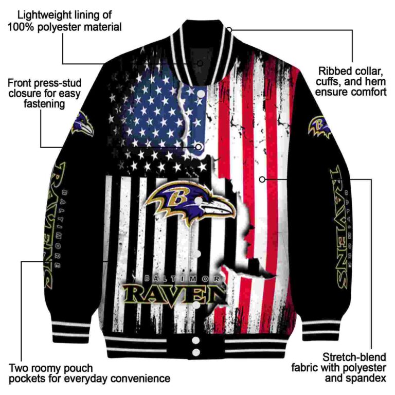 baltimore ravens patriotic theme black jacket new arrival jacketwow