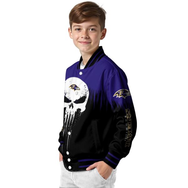 baltimore ravens punisher skull purple black white jacket trendy jacketwow