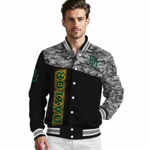 baylor bears camo patchwork black jacket high quality jacketwow