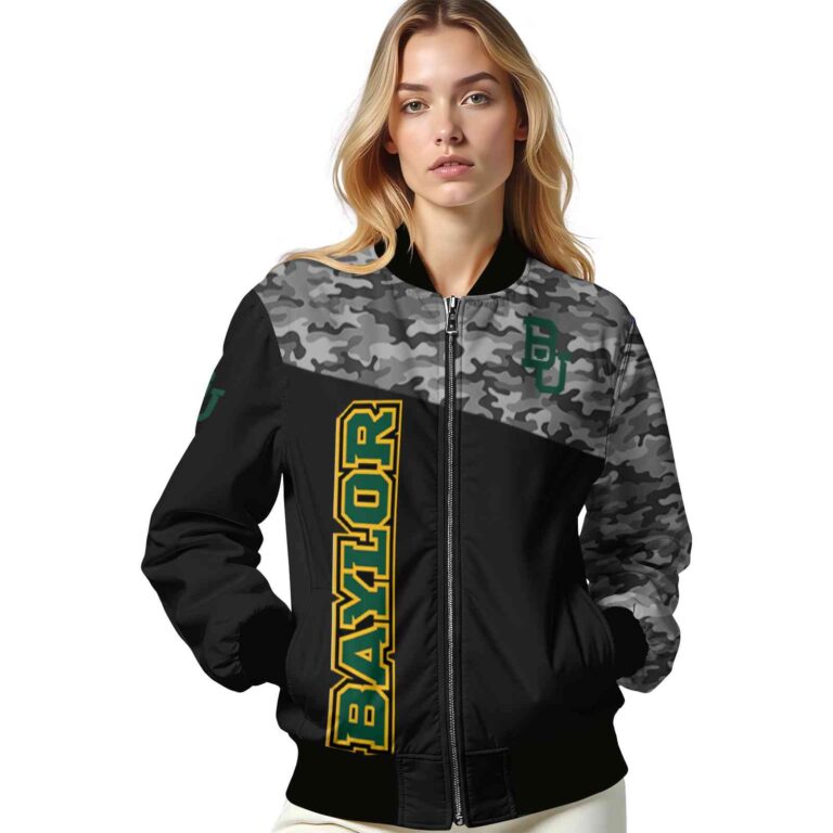 baylor bears camo patchwork black jacket latest model jacketwow