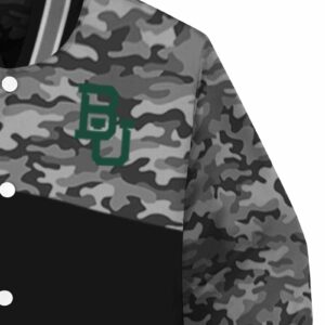 baylor bears camo patchwork black jacket premium grade jacketwow