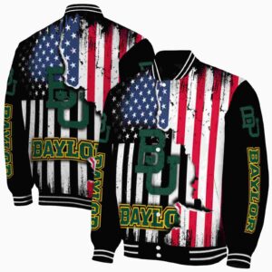 baylor bears patriotic theme black jacket fashion forward jacketwow