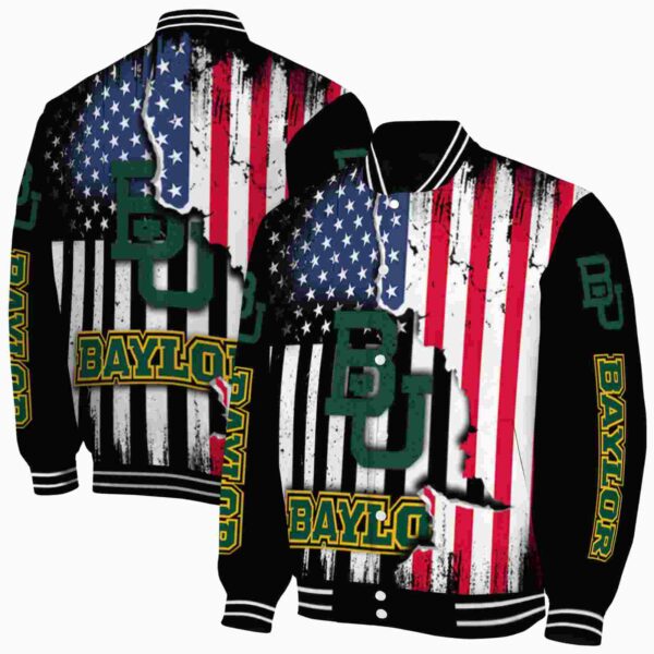 baylor bears patriotic theme black jacket fashion forward jacketwow