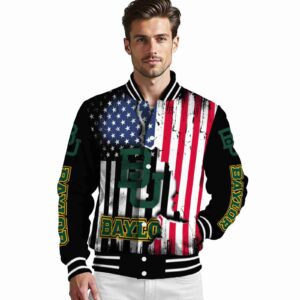 baylor bears patriotic theme black jacket high quality jacketwow