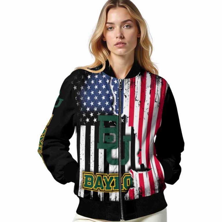 baylor bears patriotic theme black jacket latest model jacketwow