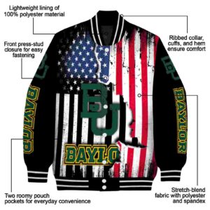 baylor bears patriotic theme black jacket new arrival jacketwow