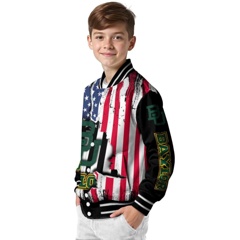 baylor bears patriotic theme black jacket trendy jacketwow