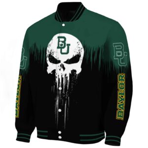 baylor bears punisher skull green black white jacket best selling jacketwow