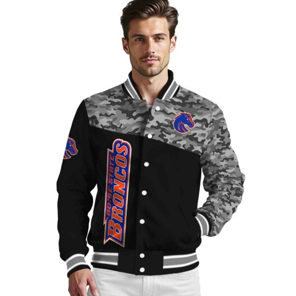 boise state broncos camo patchwork black jacket high quality jacketwow