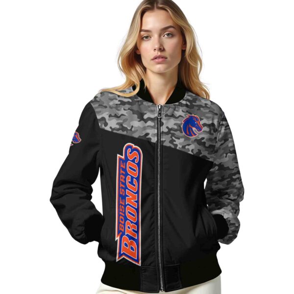 boise state broncos camo patchwork black jacket latest model jacketwow