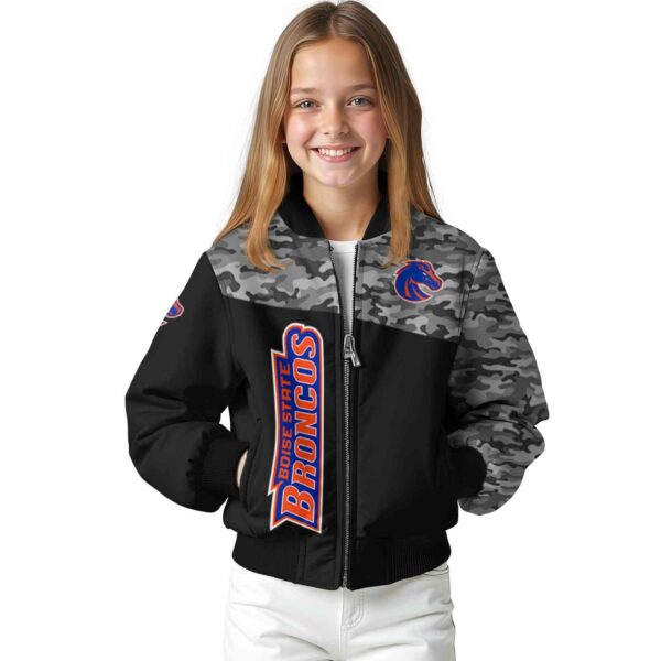 boise state broncos camo patchwork black jacket top rated jacketwow