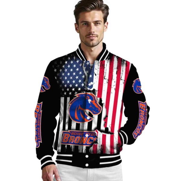 boise state broncos patriotic theme black jacket high quality jacketwow