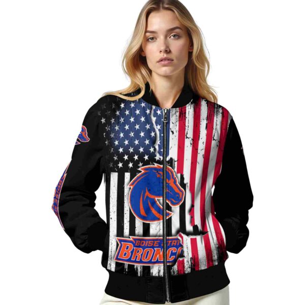 boise state broncos patriotic theme black jacket latest model jacketwow
