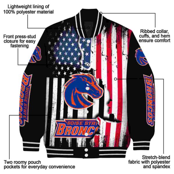 boise state broncos patriotic theme black jacket new arrival jacketwow
