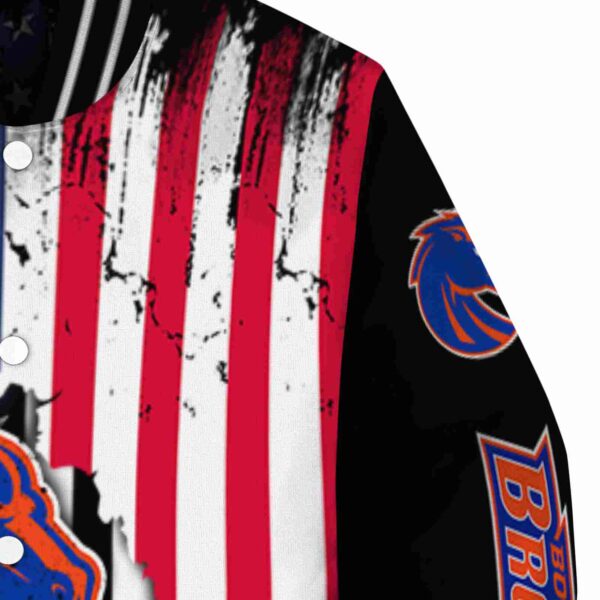 boise state broncos patriotic theme black jacket premium grade jacketwow