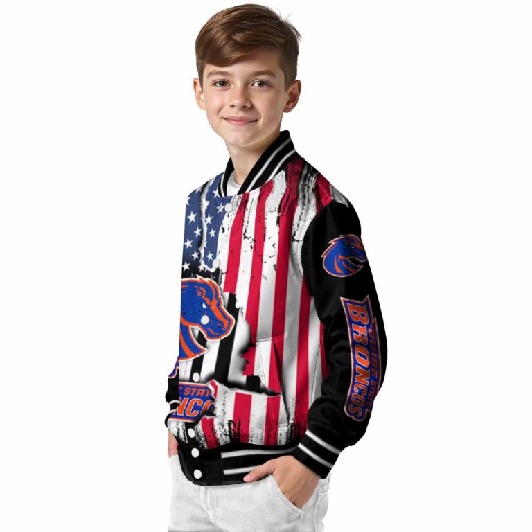 boise state broncos patriotic theme black jacket trendy jacketwow