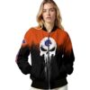 boise state broncos punisher skull orange black white jacket latest model jacketwow
