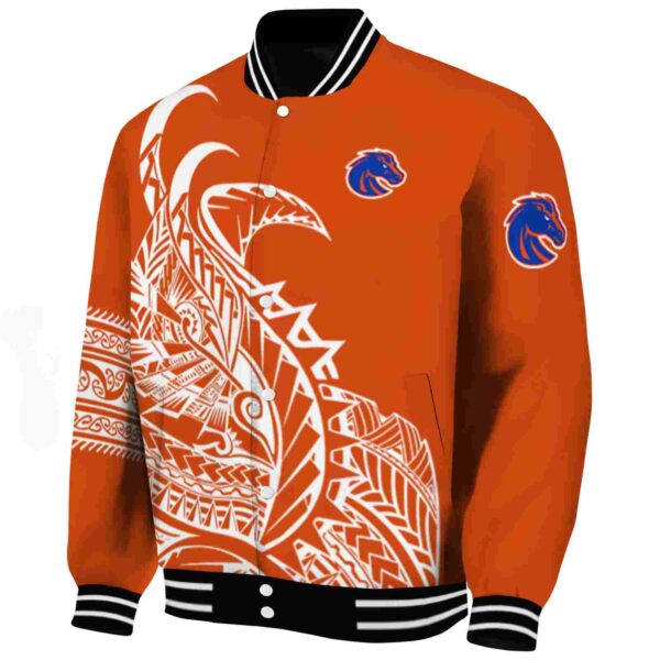 boise state broncos tribal art orange white black jacket best selling jacketwow