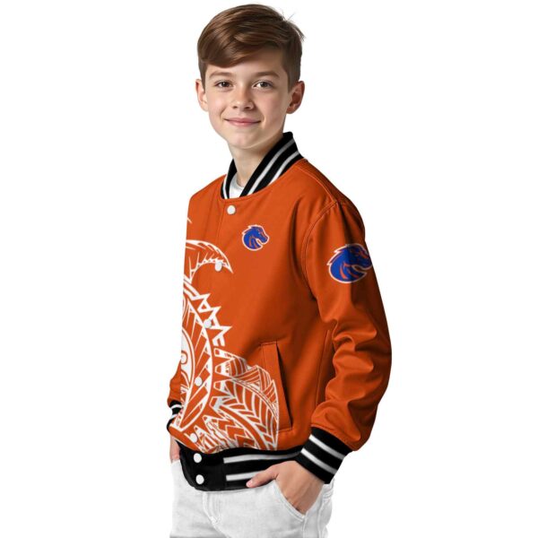 boise state broncos tribal art orange white black jacket trendy jacketwow