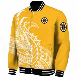 boston bruins tribal art gold white black jacket best selling jacketwow