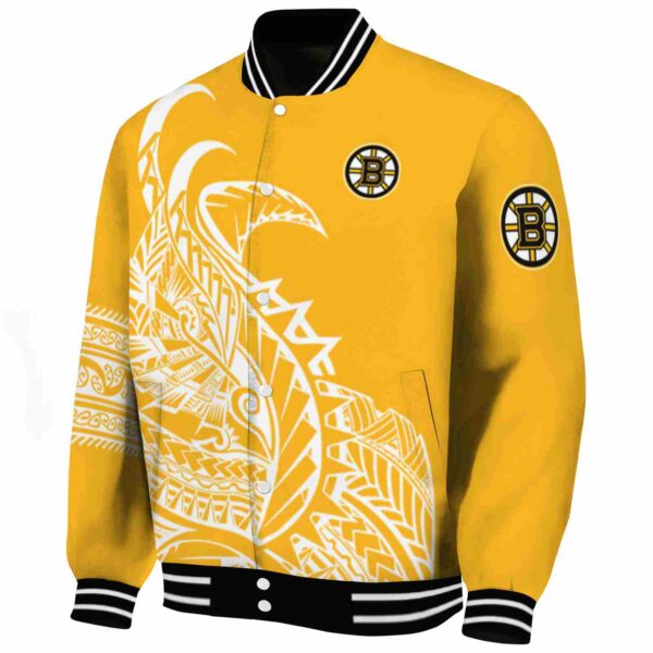 boston bruins tribal art gold white black jacket best selling jacketwow