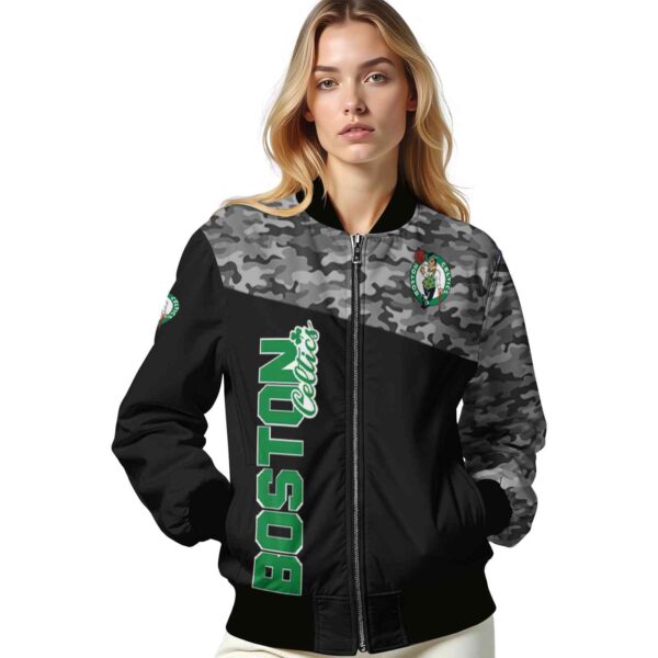 boston celtics camo patchwork black jacket latest model jacketwow