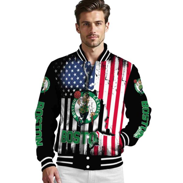 boston celtics patriotic theme black jacket high quality jacketwow