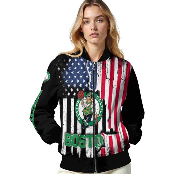 boston celtics patriotic theme black jacket latest model jacketwow