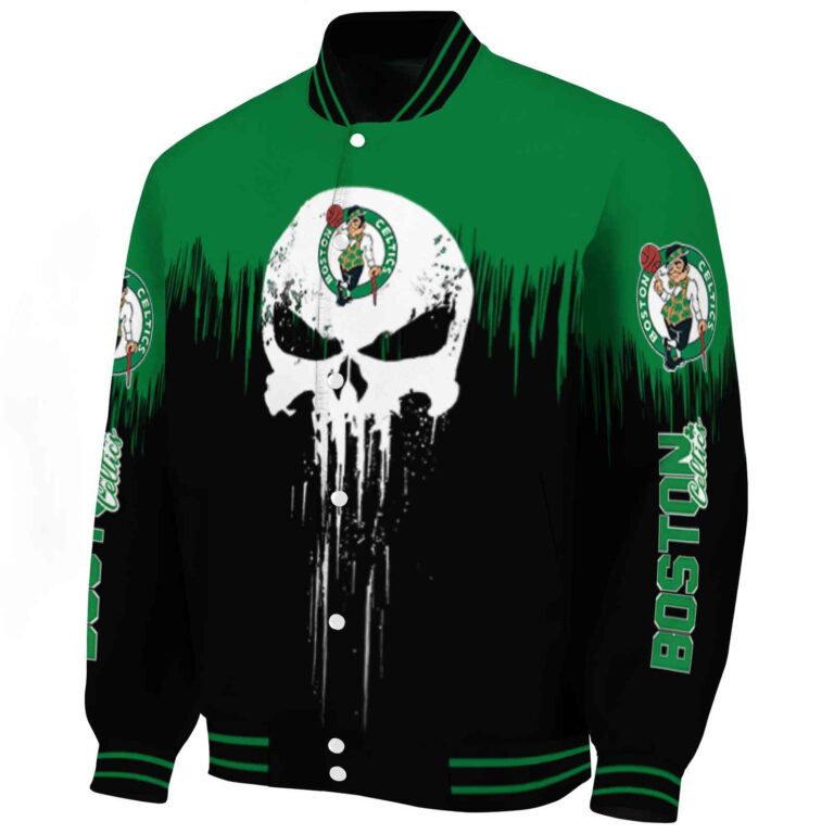boston celtics punisher skull green black white jacket best selling jacketwow