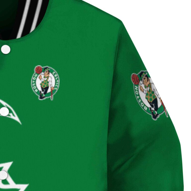 boston celtics tribal art green white black jacket premium grade jacketwow