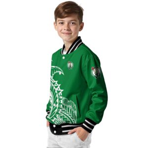 boston celtics tribal art green white black jacket trendy jacketwow