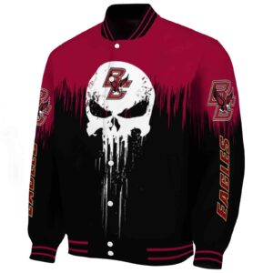 boston college eagles punisher skull maroon black white jacket best selling jacketwow