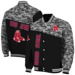 boston red sox camo patchwork black jacket best selling jacketwow