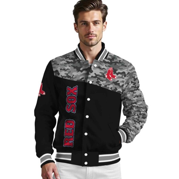 boston red sox camo patchwork black jacket high quality jacketwow