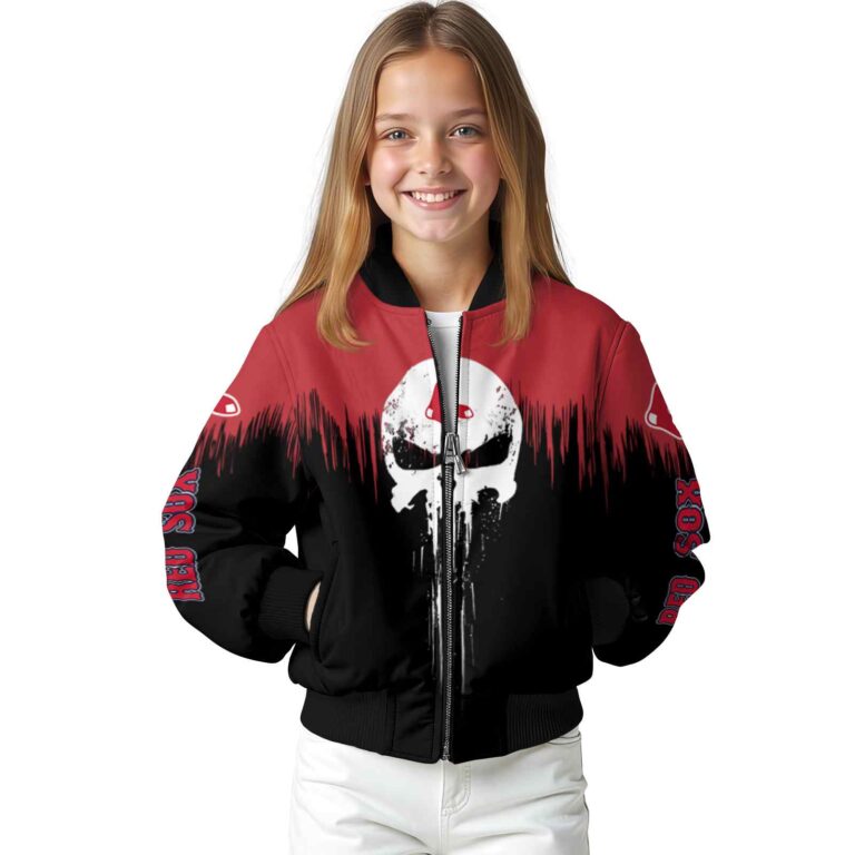 boston red sox punisher skull red black white jacket top rated jacketwow