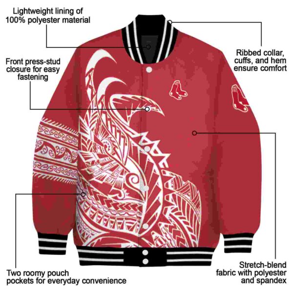 boston red sox tribal art red white black jacket new arrival jacketwow