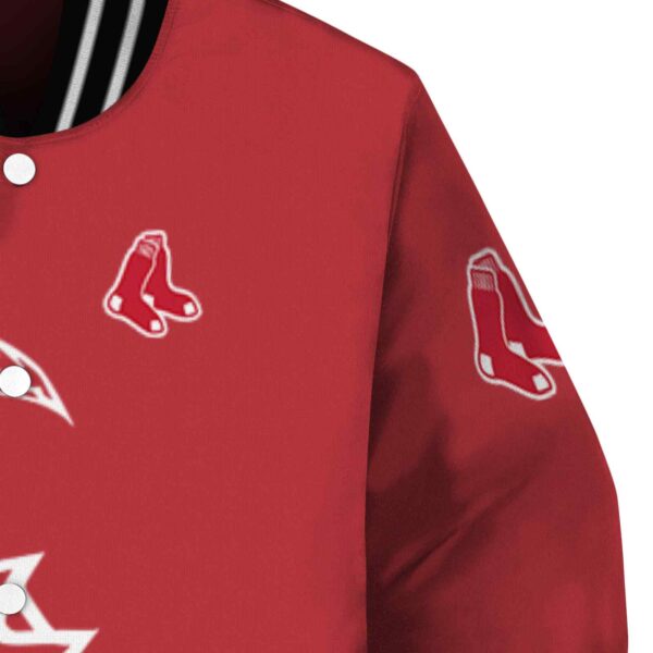 boston red sox tribal art red white black jacket premium grade jacketwow