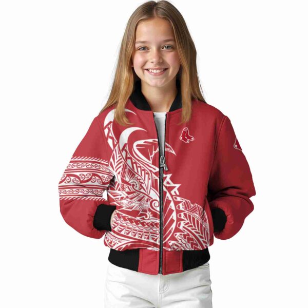 boston red sox tribal art red white black jacket top rated jacketwow