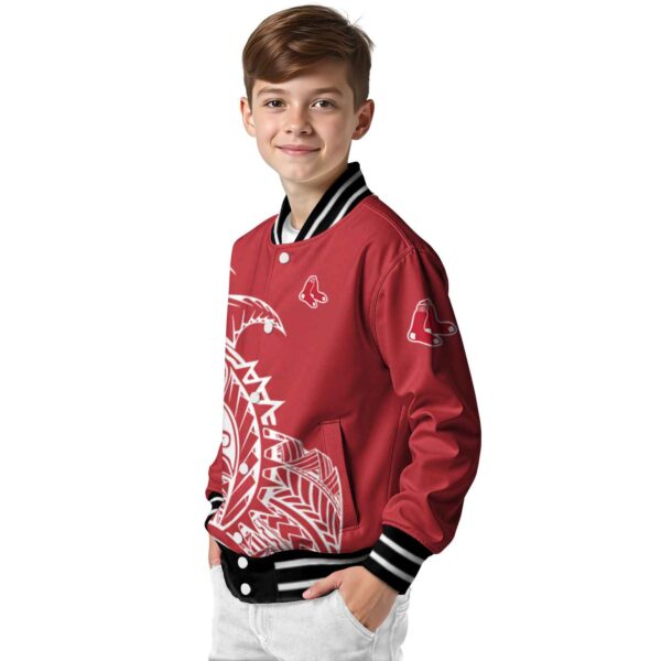 boston red sox tribal art red white black jacket trendy jacketwow