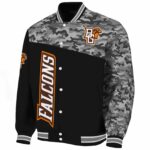 bowling green falcons camo patchwork black jacket best selling jacketwow
