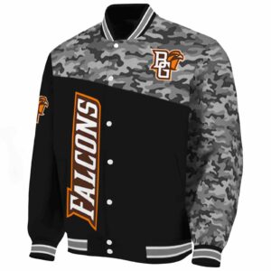bowling green falcons camo patchwork black jacket best selling jacketwow