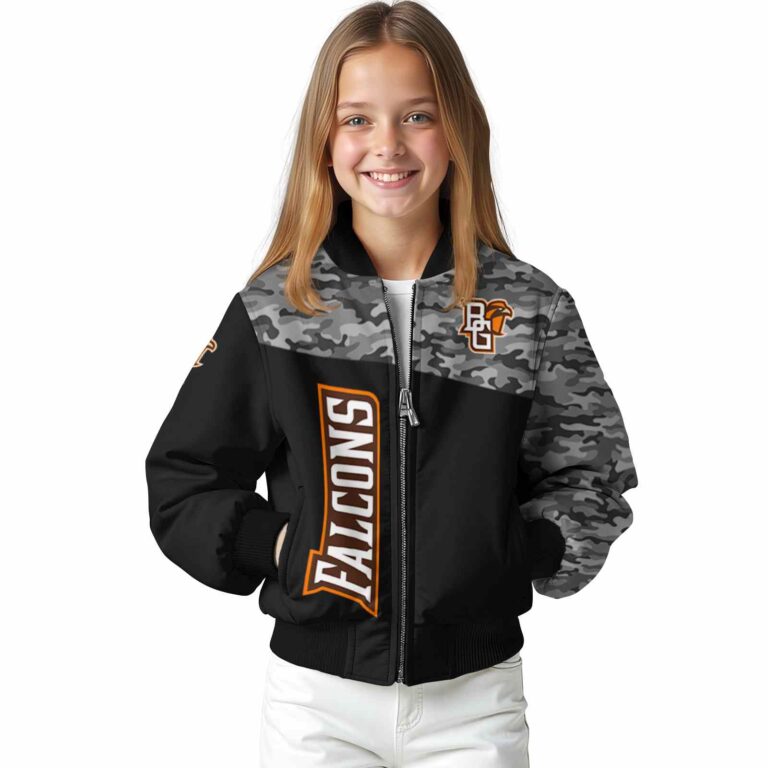 bowling green falcons camo patchwork black jacket top rated jacketwow