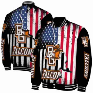 bowling green falcons patriotic theme black jacket fashion forward jacketwow