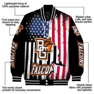 bowling green falcons patriotic theme black jacket new arrival jacketwow