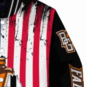bowling green falcons patriotic theme black jacket premium grade jacketwow