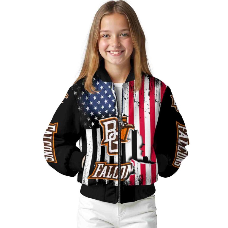 bowling green falcons patriotic theme black jacket top rated jacketwow