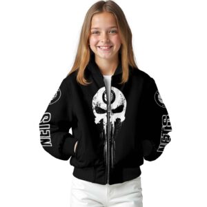 brooklyn nets punisher skull black white jacket top rated jacketwow