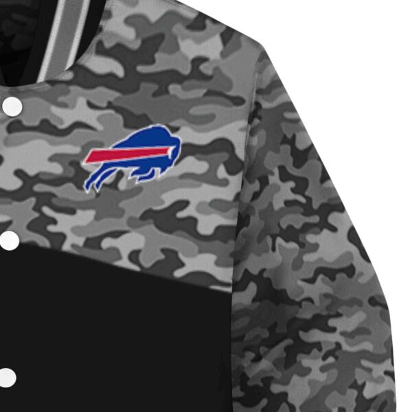 buffalo bills camo patchwork black jacket premium grade jacketwow